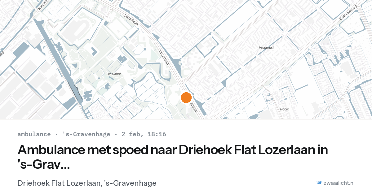 Ambulance met spoed naar Driehoek Flat Lozerlaan in 's-Gravenhage — 2 feb 2026