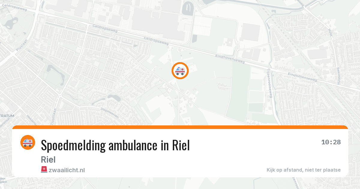 Spoedmelding ambulance in Riel — 23 mrt 2026