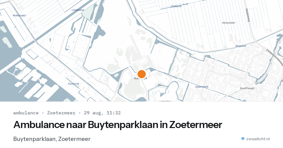 Ambulance naar Buytenparklaan in Zoetermeer — 29 aug 2026