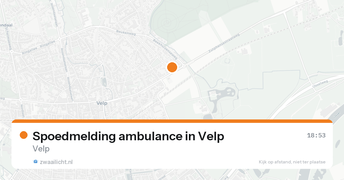 Spoedmelding ambulance in Velp — 16 aug 2026