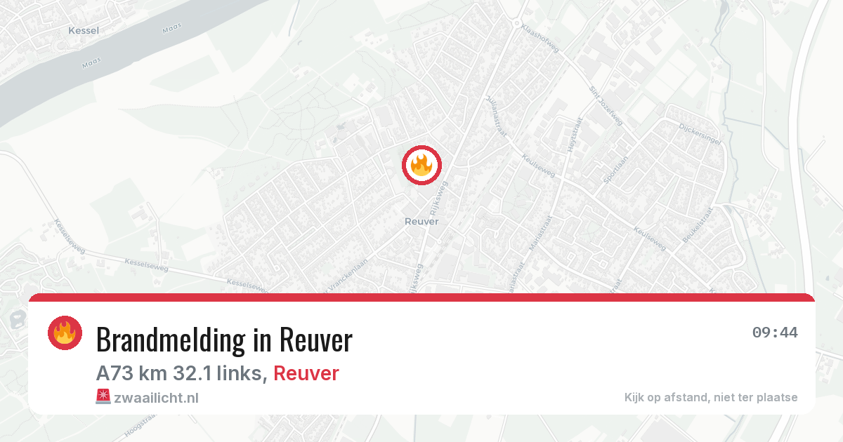 Brandmelding in Reuver — 26 jun 2026