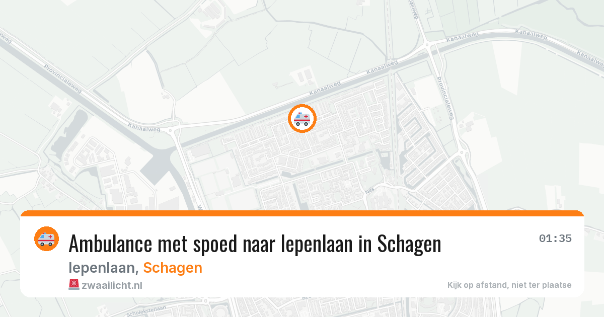 Ambulance met spoed naar Iepenlaan in Schagen — 15 jul 2026