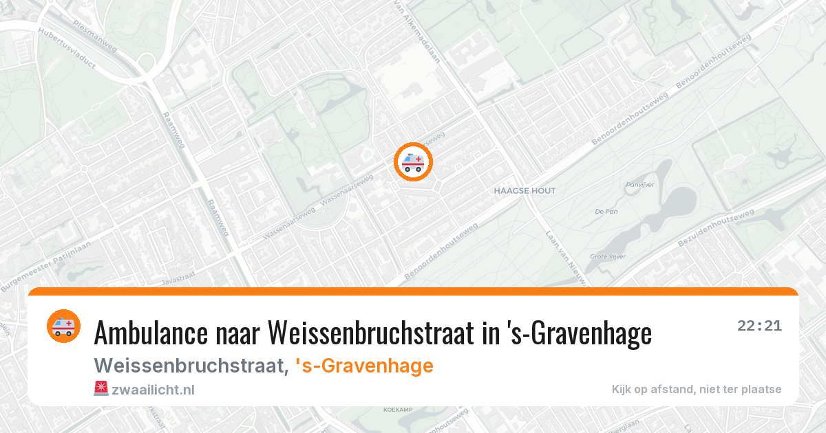 Ambulance naar Weissenbruchstraat in 's-Gravenhage — 10 apr 2026