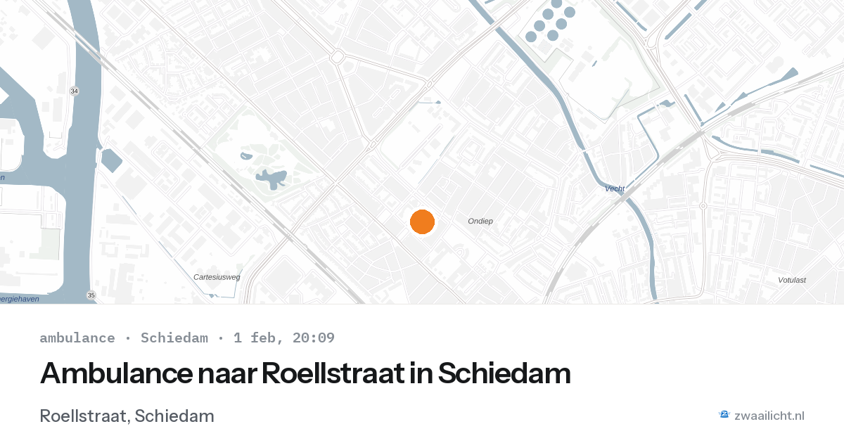 Ambulance naar Roellstraat in Schiedam — 1 feb 2026