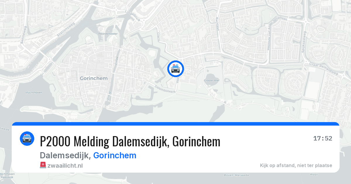 P2000 Melding Dalemsedijk, Gorinchem — 22 jun 2026