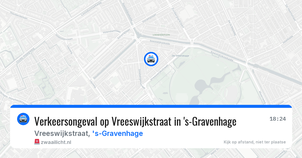 Verkeersongeval op Vreeswijkstraat in 's-Gravenhage — 8 aug 2026