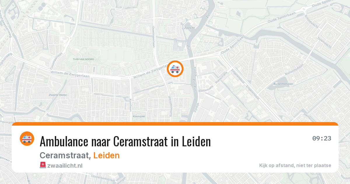 Ambulance naar Ceramstraat in Leiden — 10 aug 2026