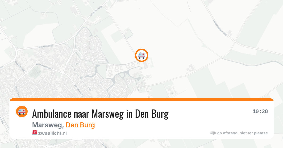 Ambulance naar Marsweg in Den Burg — 25 mrt 2026