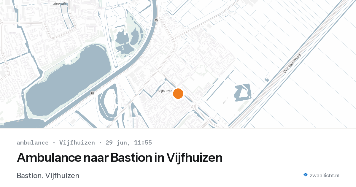 Ambulance naar Bastion in Vijfhuizen — 29 jun 2026