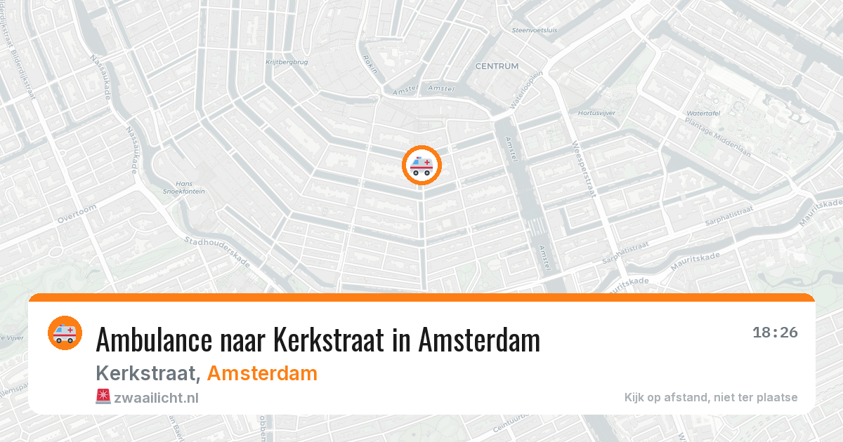 Ambulance naar Kerkstraat in Amsterdam — 10 jul 2026