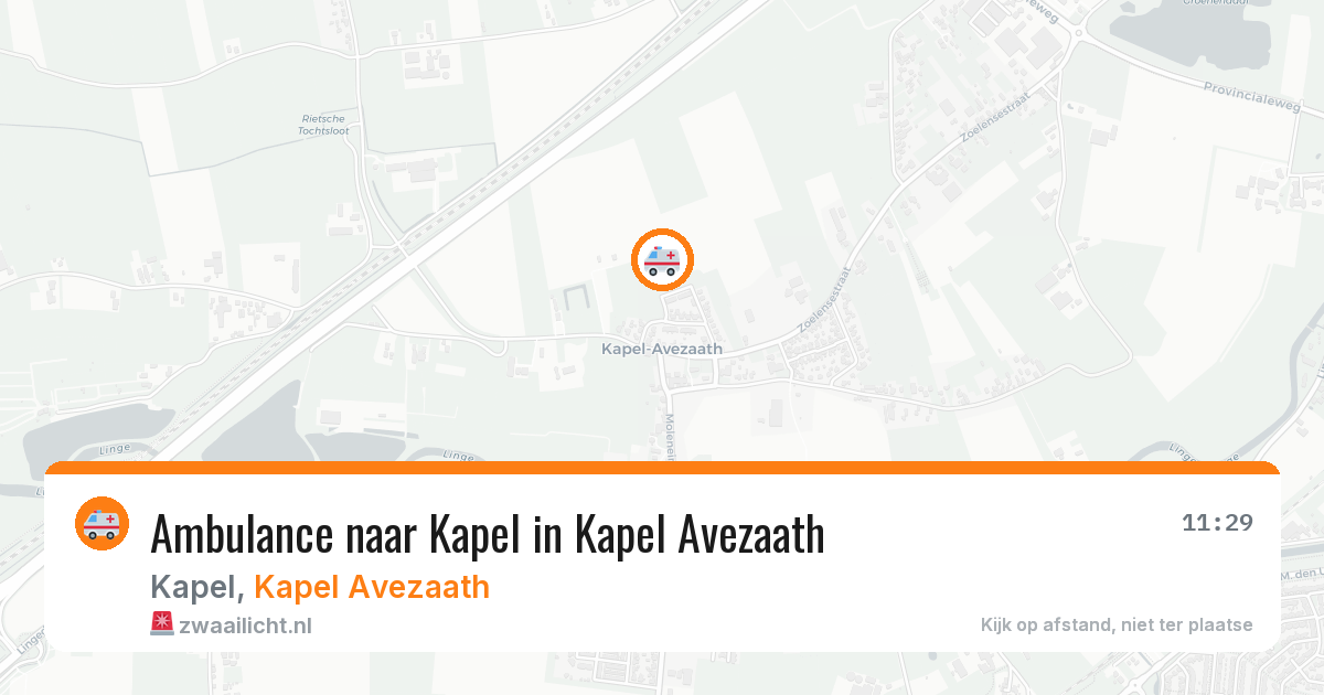 Ambulance naar Kapel in Kapel Avezaath — 20 jun 2026