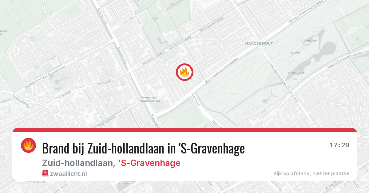 Brand bij Zuid-hollandlaan in 'S-Gravenhage — 10 jul 2026