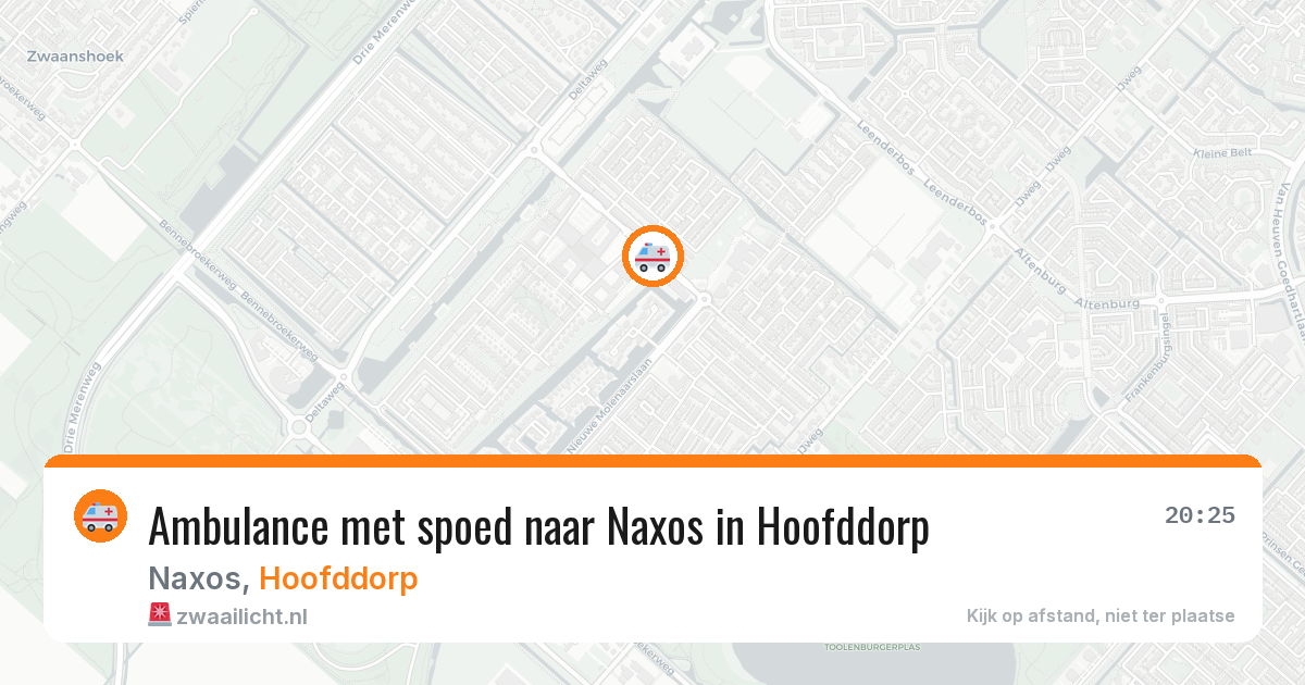 Ambulance met spoed naar Naxos in Hoofddorp — 25 jul 2026