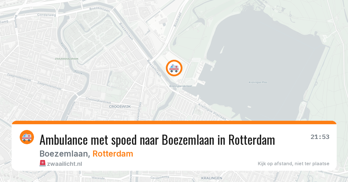Ambulance met spoed naar Boezemlaan in Rotterdam — 30 jun 2026