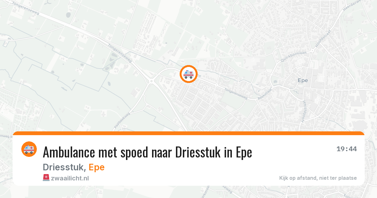 Ambulance met spoed naar Driesstuk in Epe — 28 jun 2026