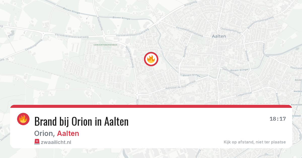 Brand bij Orion in Aalten — 29 mei 2026