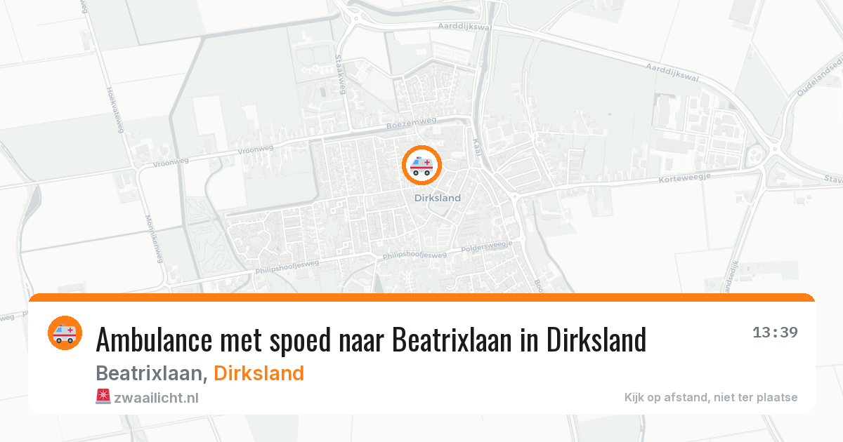 Ambulance met spoed naar Beatrixlaan in Dirksland — 28 jul 2026