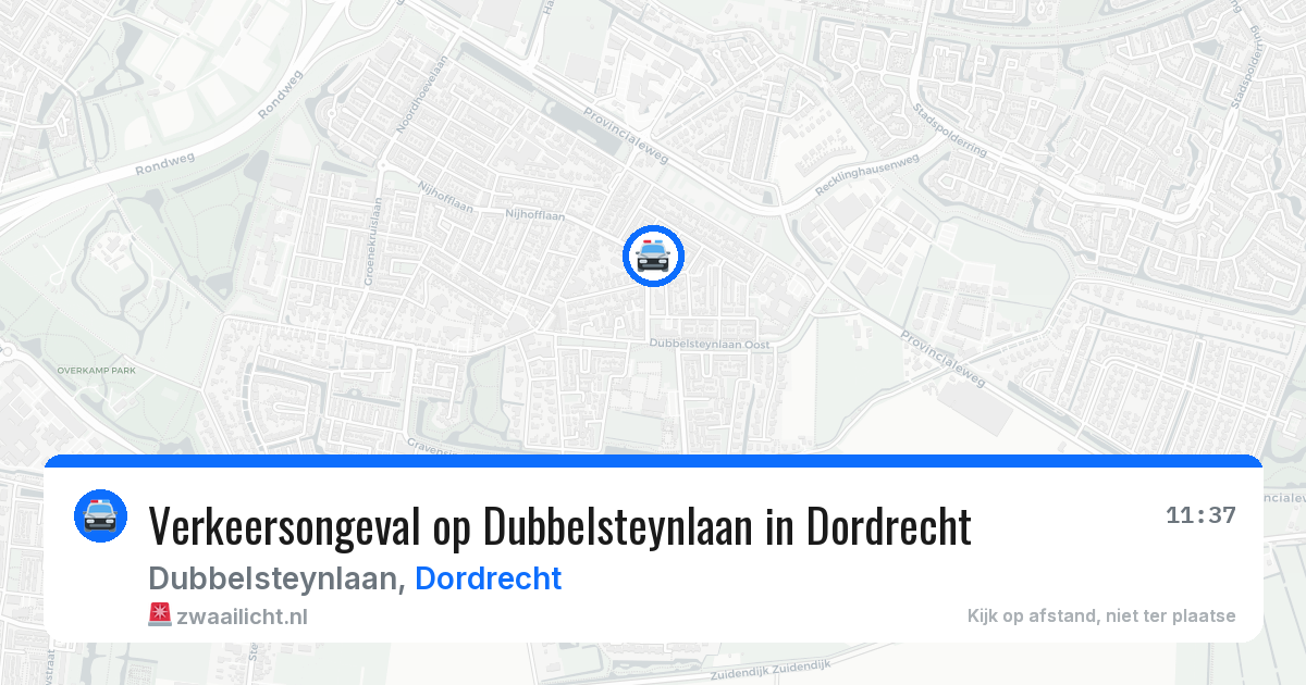 Verkeersongeval op Dubbelsteynlaan in Dordrecht — 1 mrt 2026