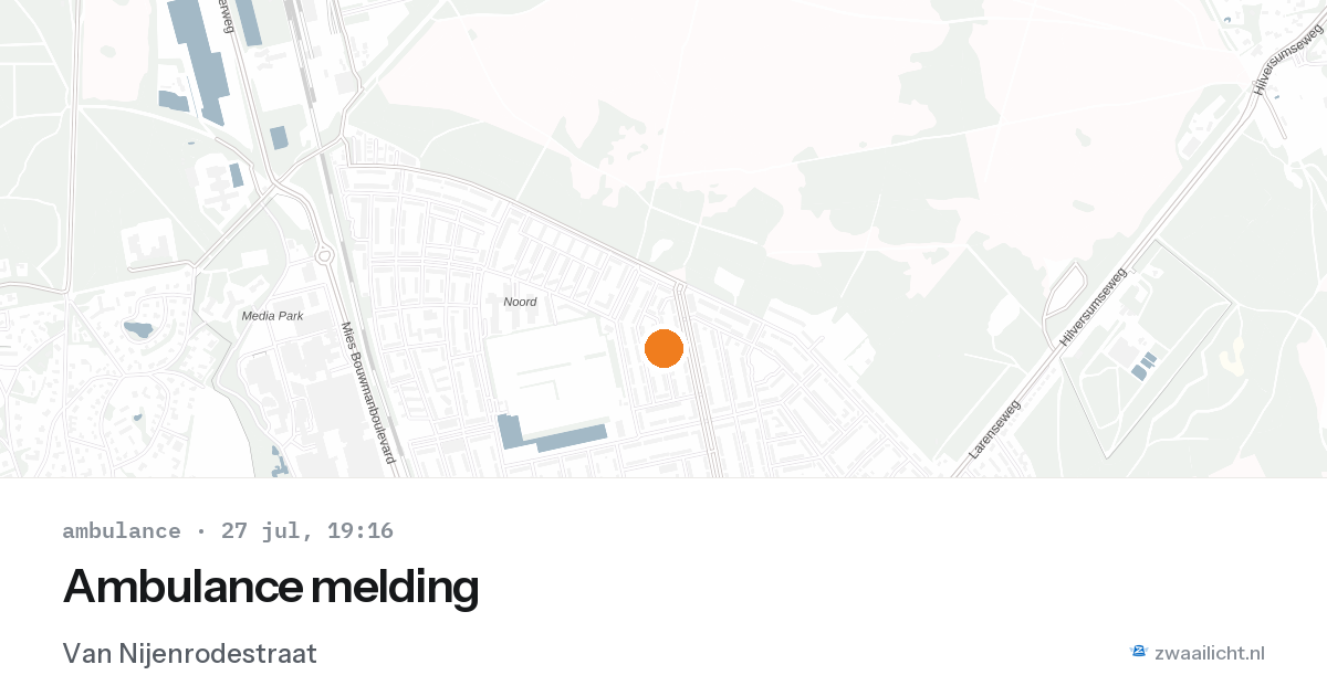 Ambulance melding — 27 jul 2026