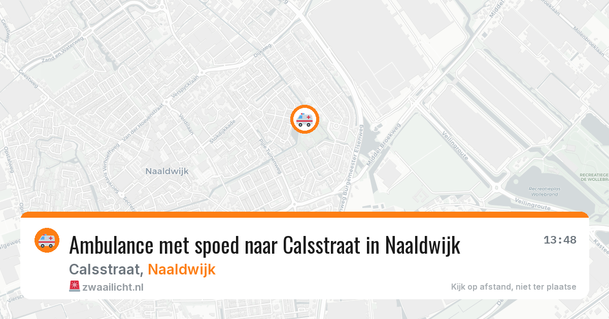 Ambulance met spoed naar Calsstraat in Naaldwijk — 22 jun 2026