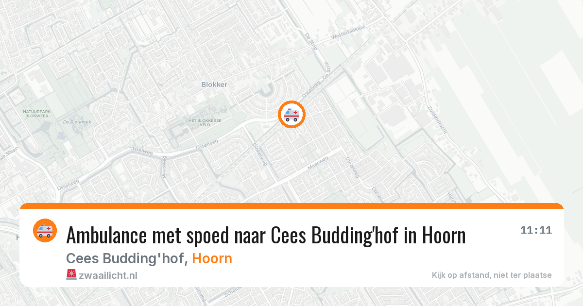 Ambulance met spoed naar Cees Budding'hof in Hoorn — 5 feb 2026