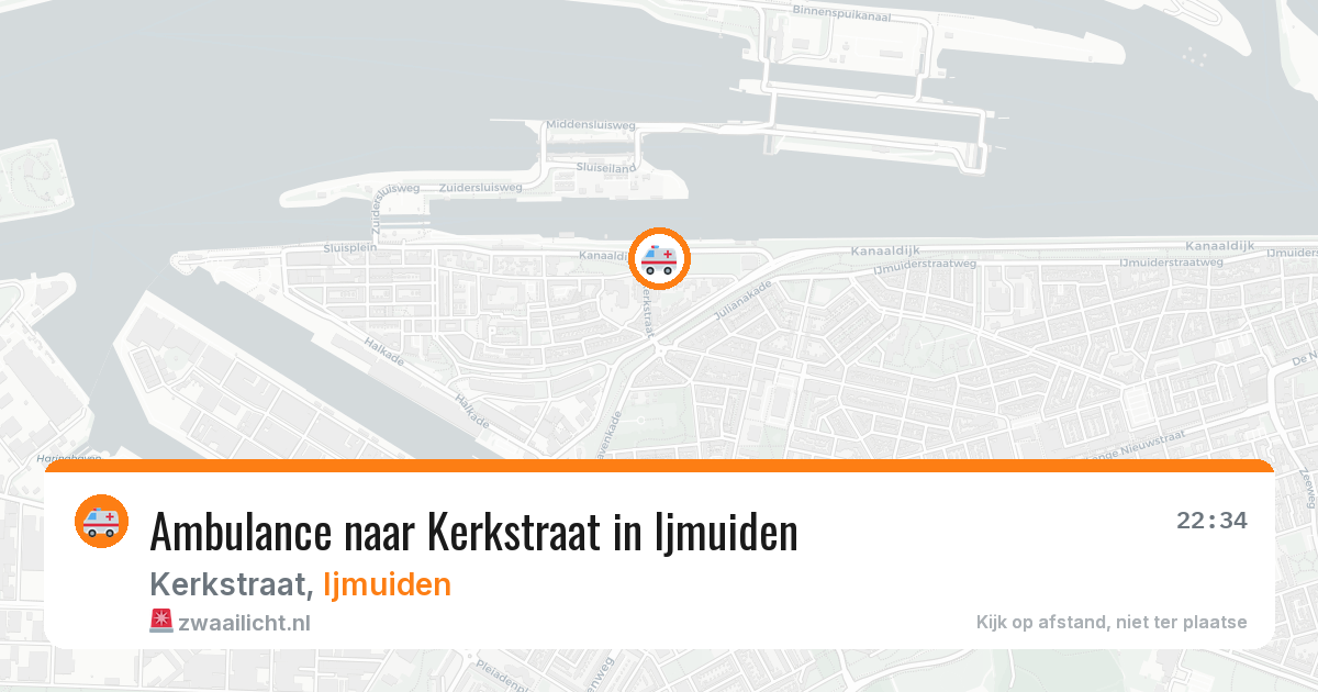 Ambulance naar Kerkstraat in Ijmuiden — 16 jul 2026