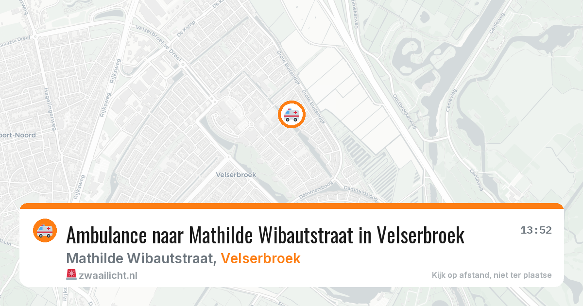 Ambulance naar Mathilde Wibautstraat in Velserbroek — 3 aug 2026