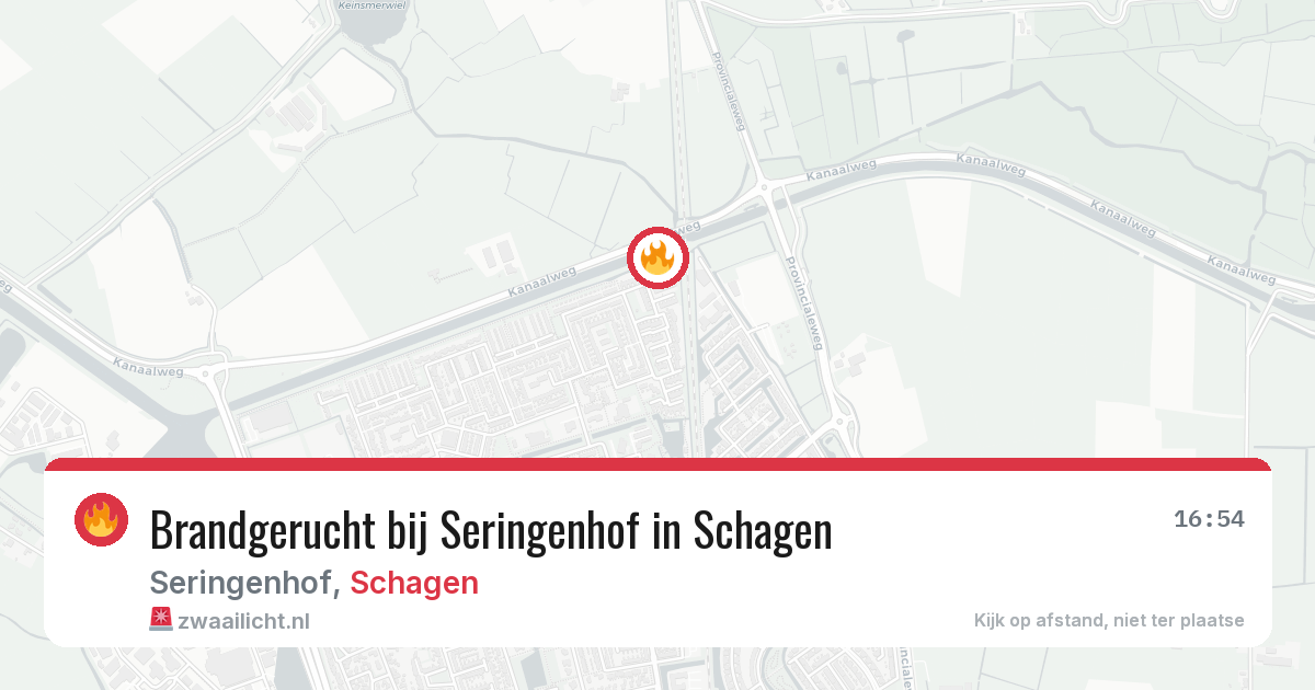 Brandgerucht bij Seringenhof in Schagen — 27 jun 2026