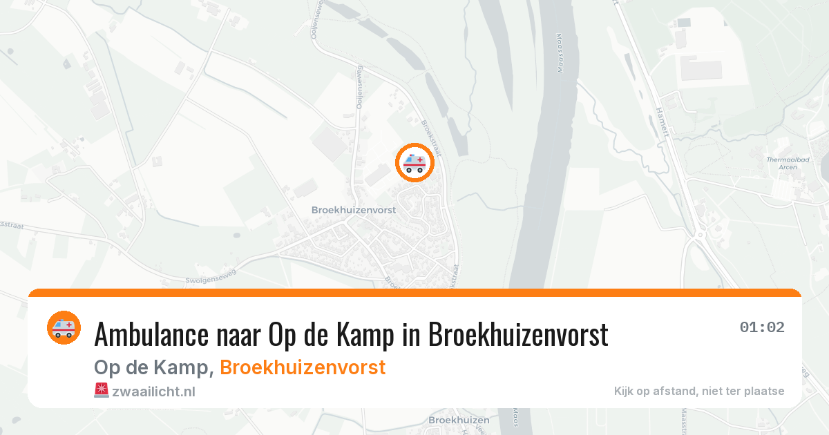 Ambulance naar Op de Kamp in Broekhuizenvorst — 13 jul 2026