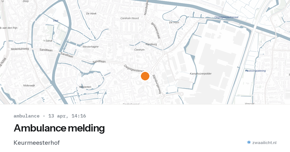 Ambulance melding — 13 apr 2026