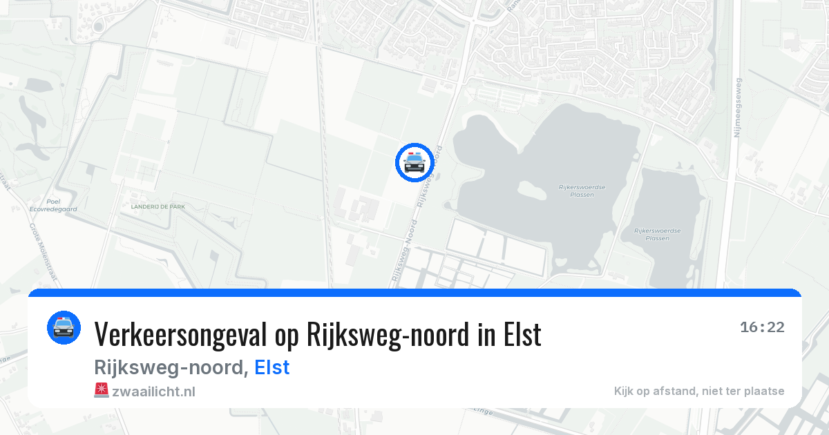 Verkeersongeval op Rijksweg-noord in Elst — 10 feb 2026
