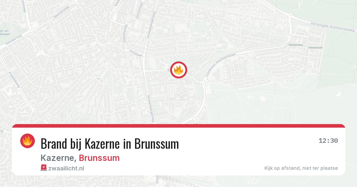 Brand bij Kazerne in Brunssum — 1 aug 2026