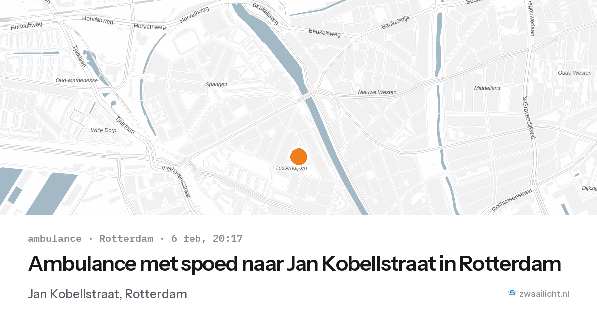 Ambulance met spoed naar Jan Kobellstraat in Rotterdam — 6 feb 2026