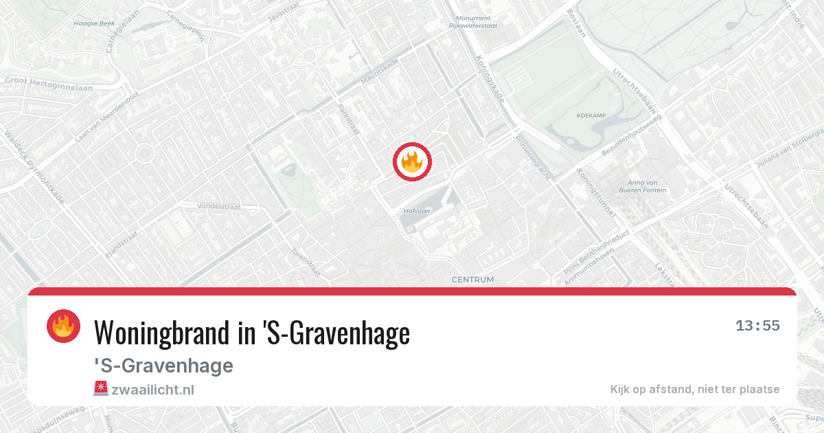 Woningbrand in 'S-Gravenhage — 4 jul 2026