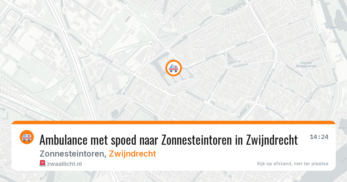 Ambulance met spoed naar Zonnesteintoren in Zwijndrecht — 28 apr 2026