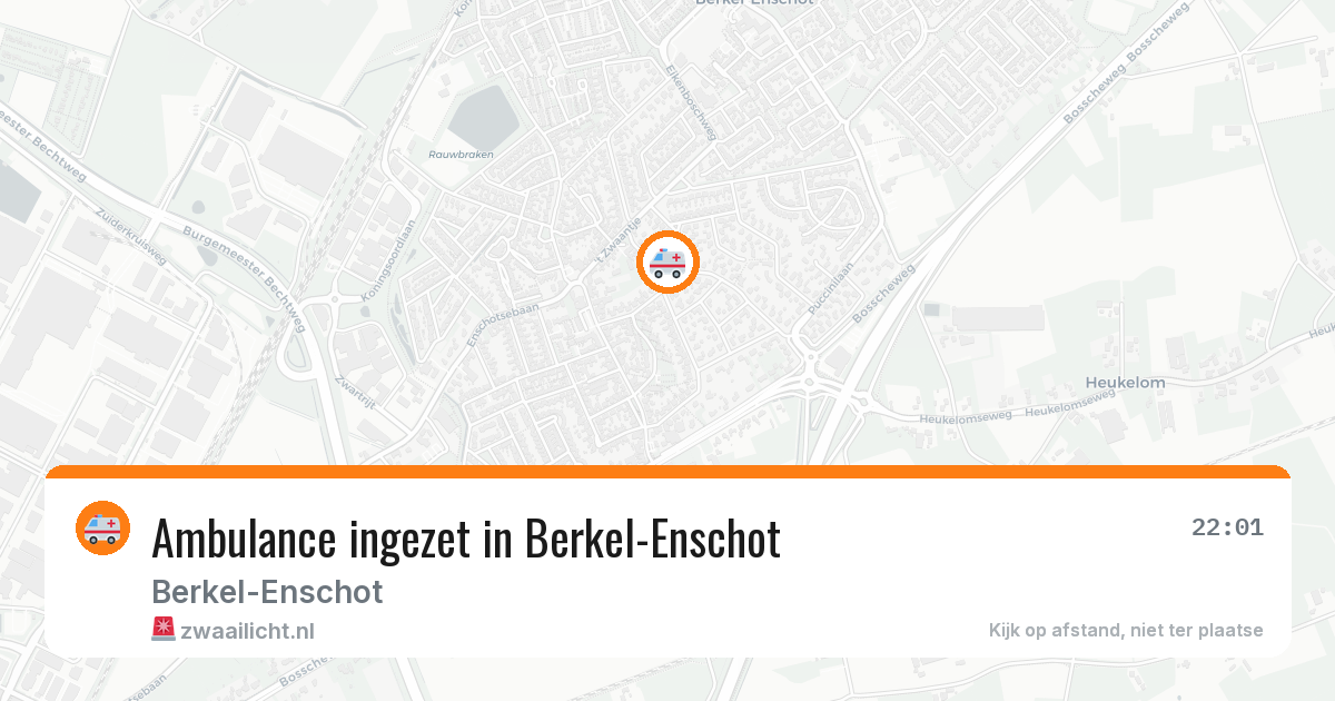 Ambulance ingezet in Berkel-Enschot — 10 aug 2026