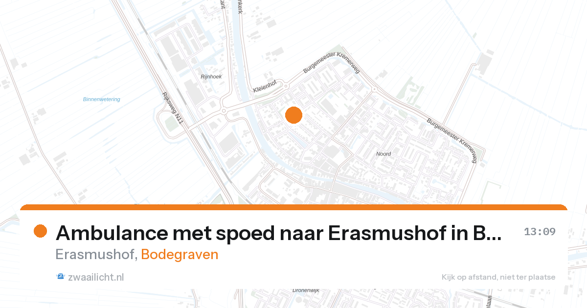 Ambulance met spoed naar Erasmushof in Bodegraven — 13 apr 2026