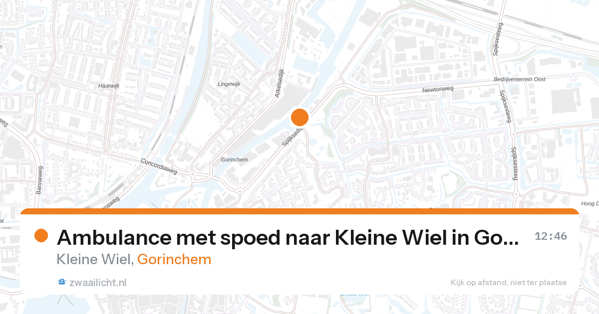 Ambulance met spoed naar Kleine Wiel in Gorinchem — 28 aug 2026