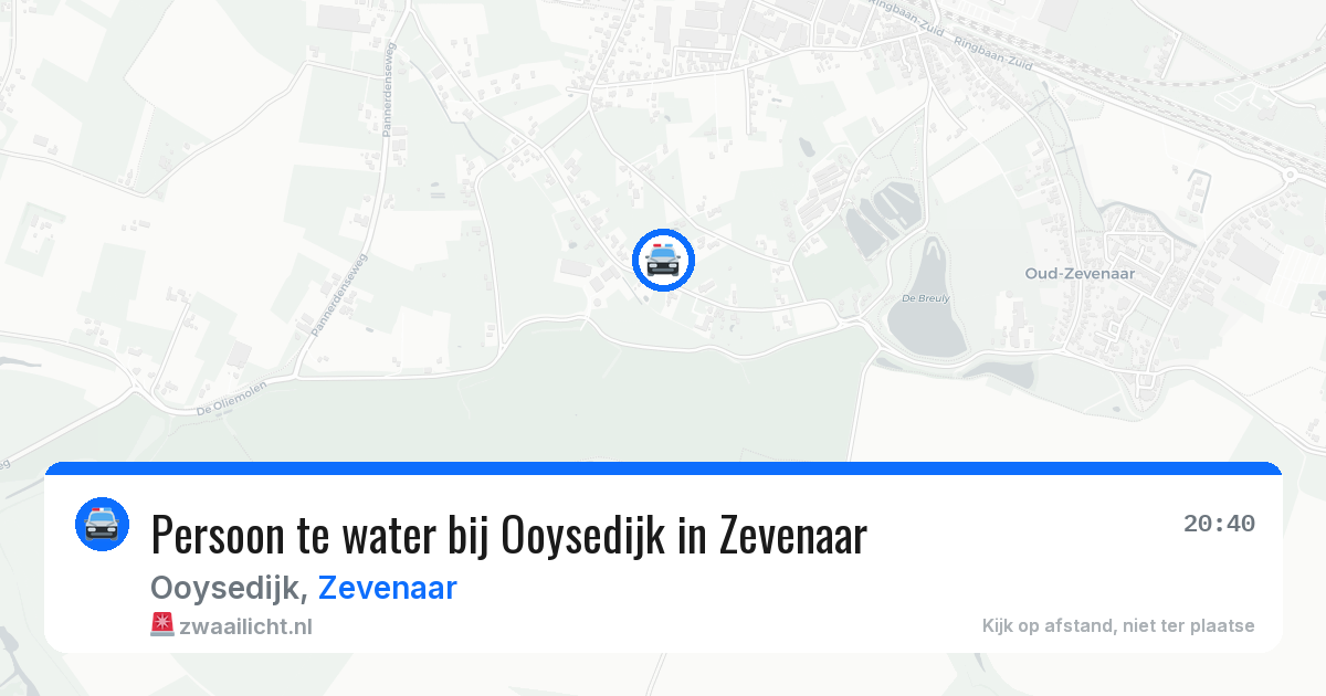 Persoon te water bij Ooysedijk in Zevenaar — 28 jul 2026