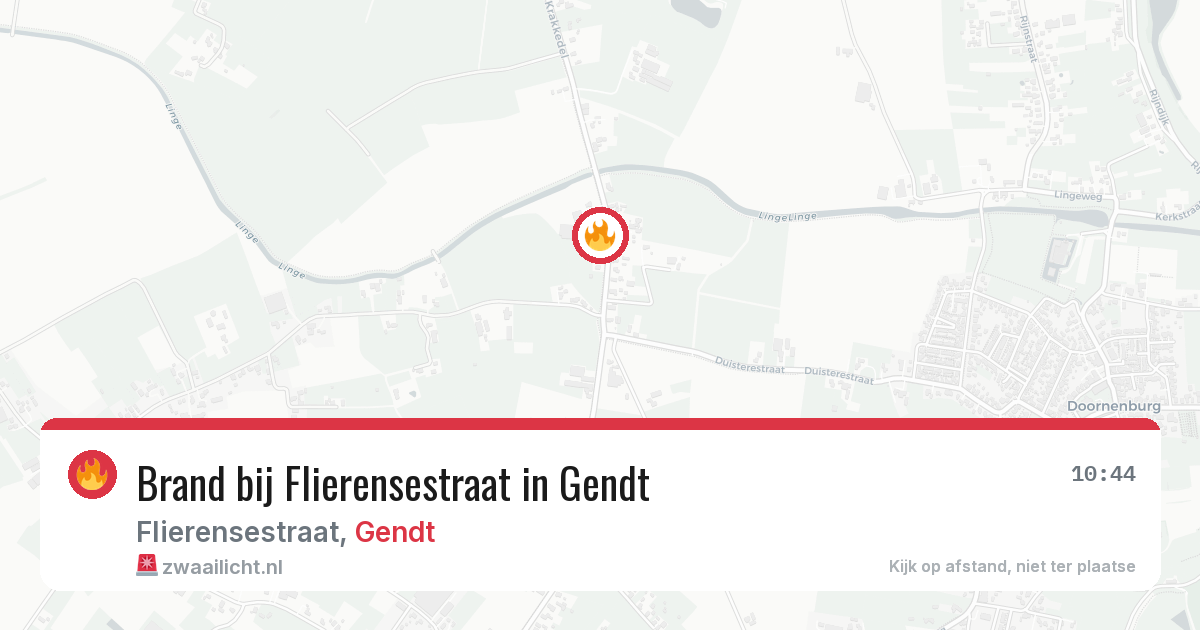 Brand bij Flierensestraat in Gendt — 2 aug 2026