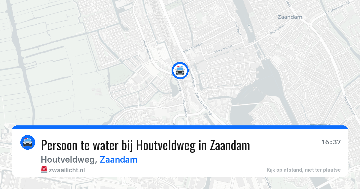 Persoon te water bij Houtveldweg in Zaandam — 5 mei 2026