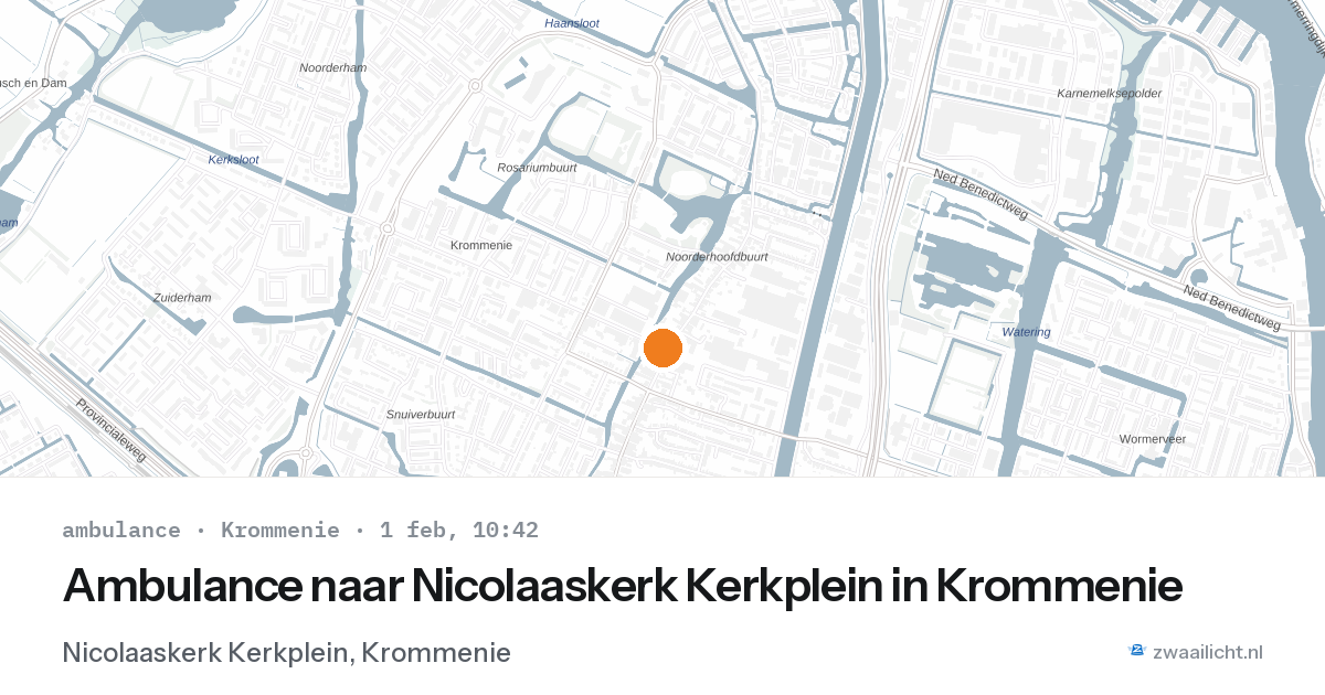 Ambulance naar Nicolaaskerk Kerkplein in Krommenie — 1 feb 2026