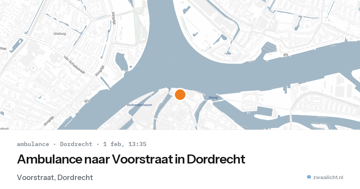 Ambulance naar Voorstraat in Dordrecht — 1 feb 2026