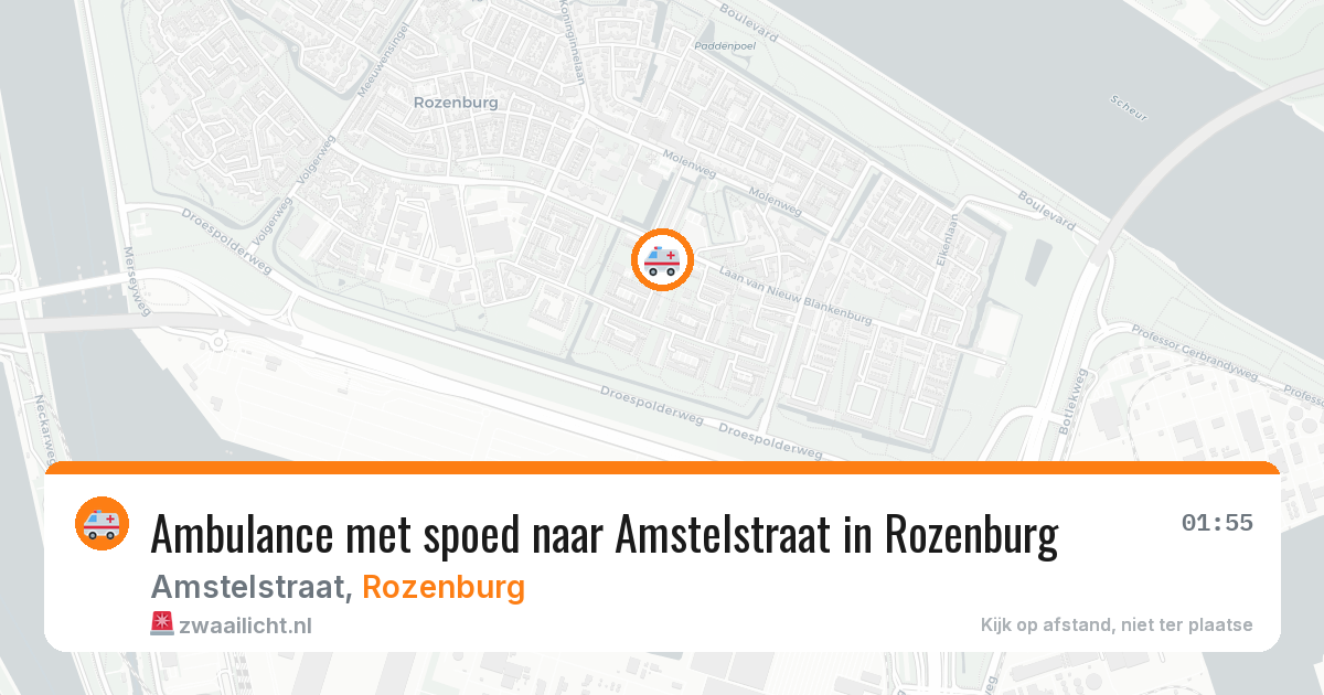 Ambulance met spoed naar Amstelstraat in Rozenburg — 10 apr 2026