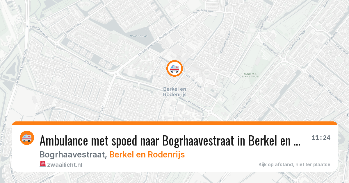 Ambulance met spoed naar Bogrhaavestraat in Berkel en Rodenrijs — 22 jun 2026