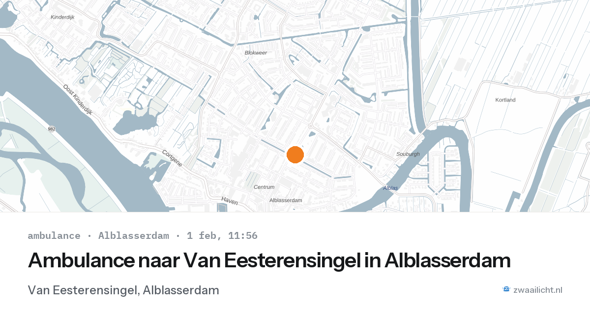 Ambulance naar Van Eesterensingel in Alblasserdam — 1 feb 2026
