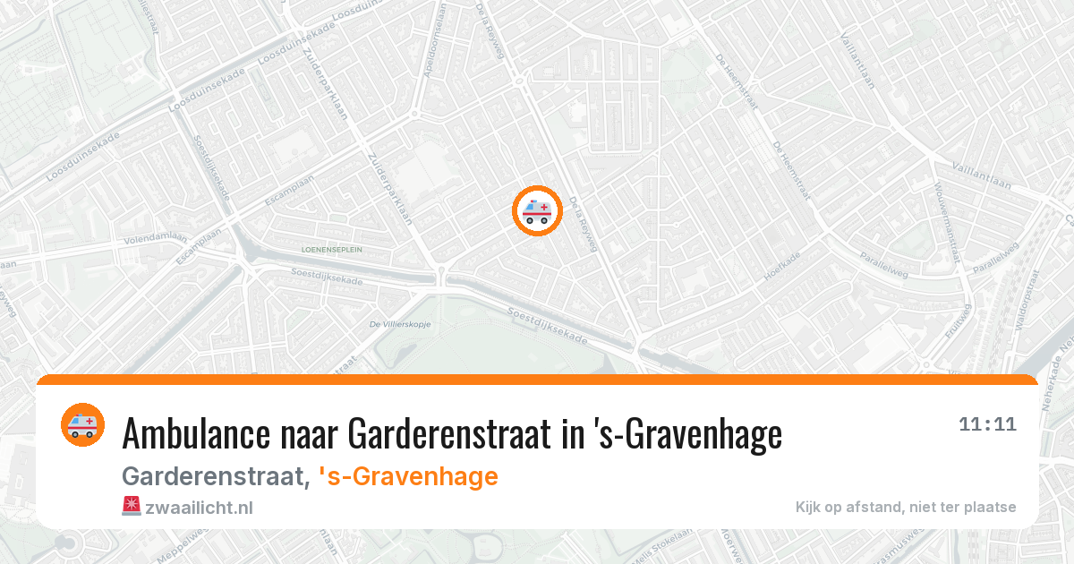 Ambulance naar Garderenstraat in 's-Gravenhage — 20 jun 2026