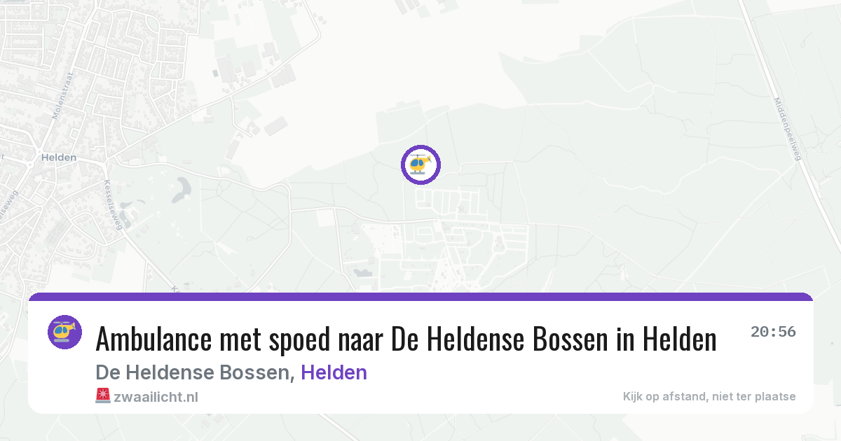Ambulance met spoed naar De Heldense Bossen in Helden — 28 jul 2026