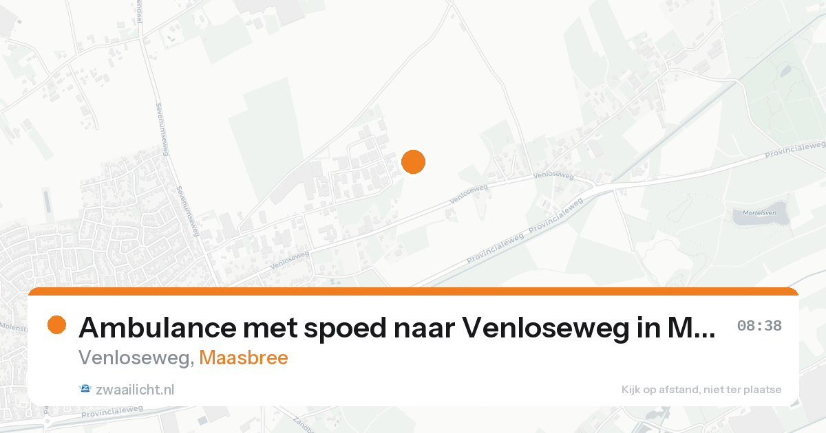 Ambulance met spoed naar Venloseweg in Maasbree — 18 aug 2026