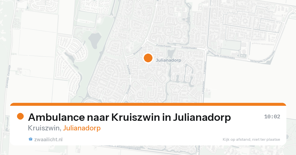 Ambulance naar Kruiszwin in Julianadorp — 17 aug 2026